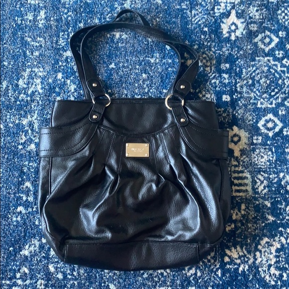 Nine West vegan black leather large handbag - Picture 1 of 5